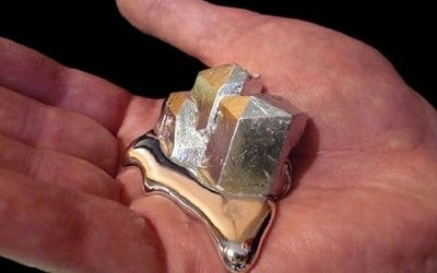 Melting Gallium Metal